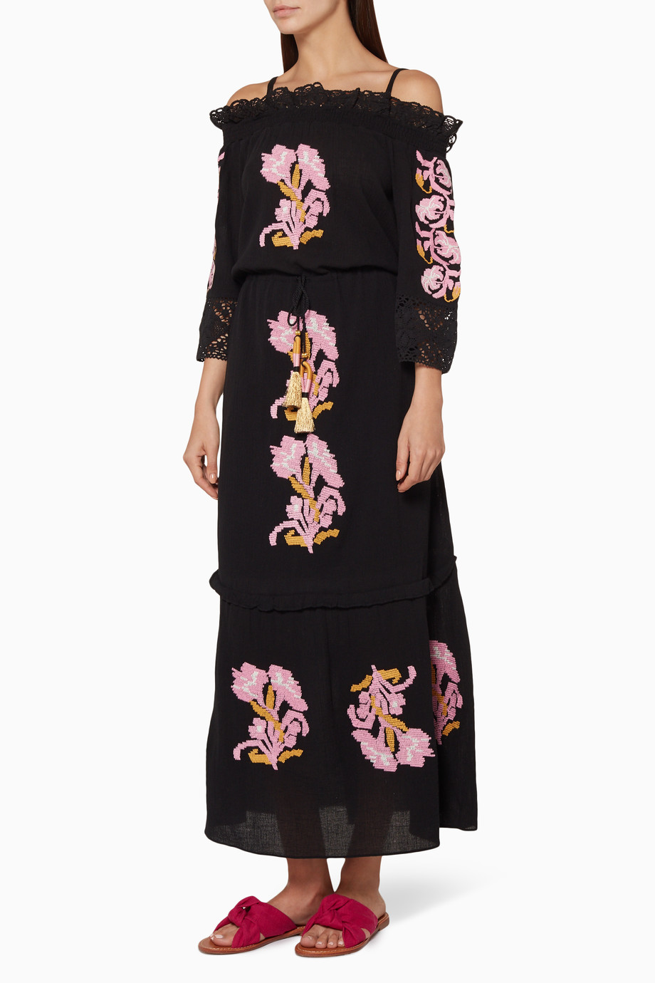 Shop Figue Black Black Noelle Dress For Women Ounass Oman