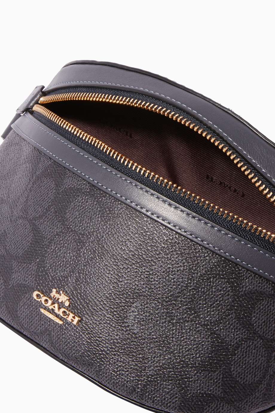 Shop Coach Red Midnight Navy Signature Canvas Belt Bag for Women