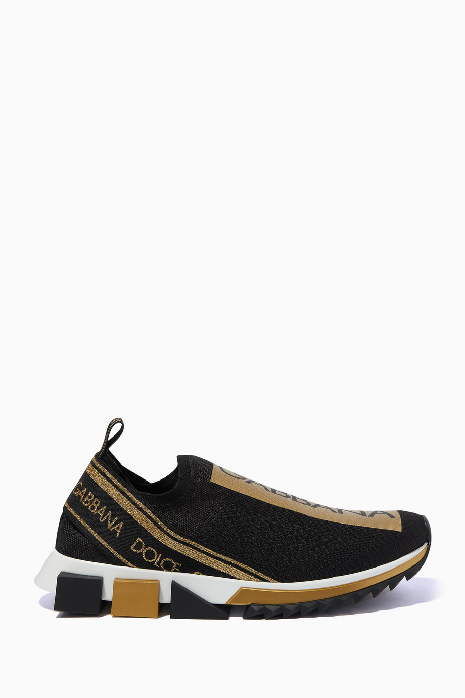 Shop Dolce Gabbana Gold Gold Sorrento Logo Slip On Sneaker For Men Ounass Saudi
