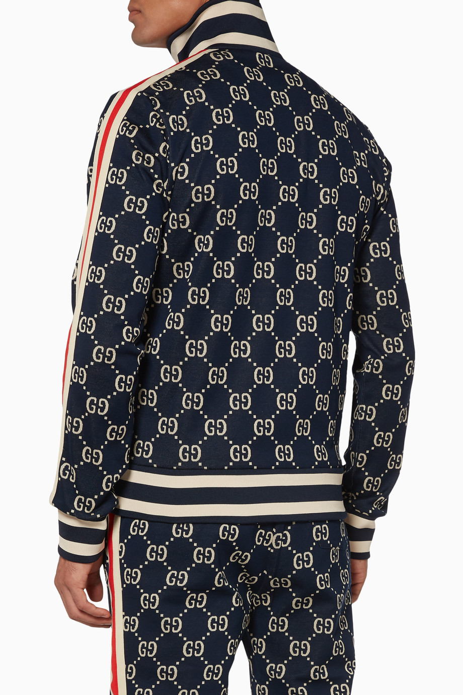 Download Shop Gucci Blue Logo Print Track Jacket for Men | Ounass UAE