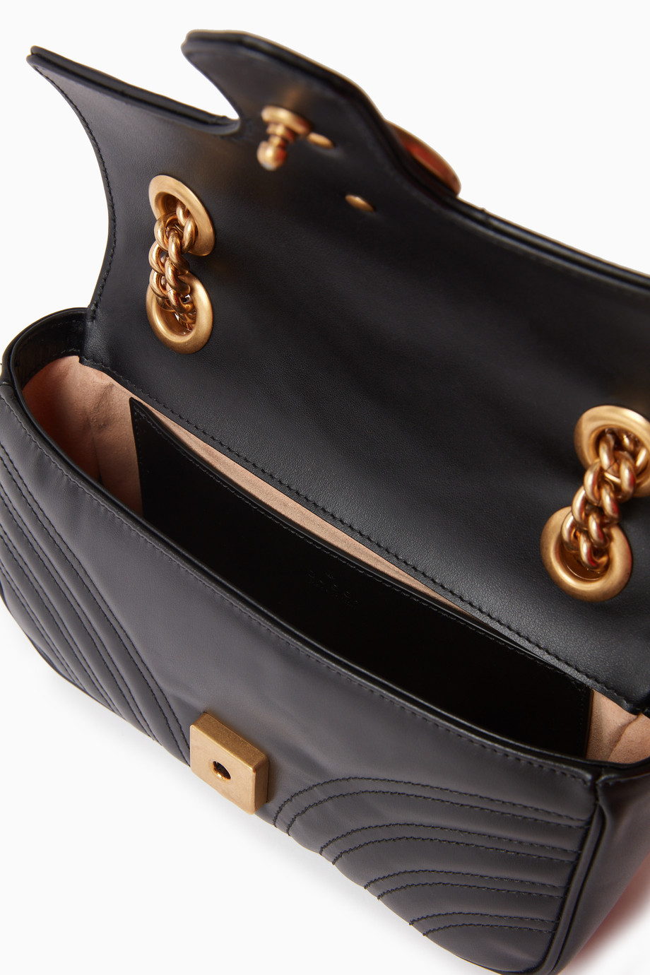 Shop Gucci Black Gucci Black Mini GG Marmont 2.0 Matelassé Shoulder Bag for Women | Ounass UAE