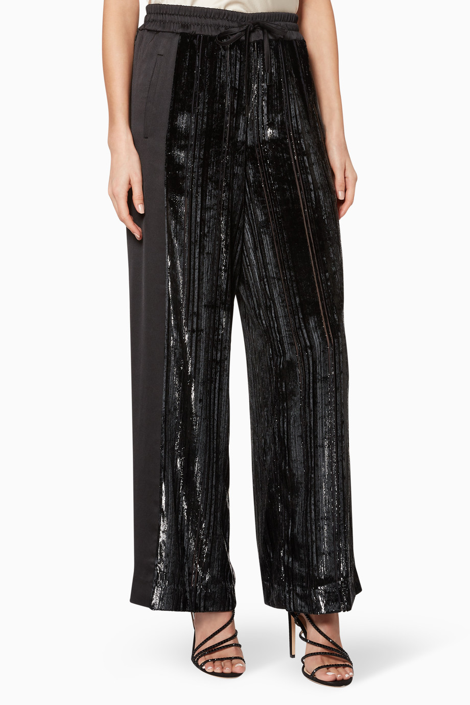 Shop Three Floor Black Black Wide Leg Minnelli Pants For Women