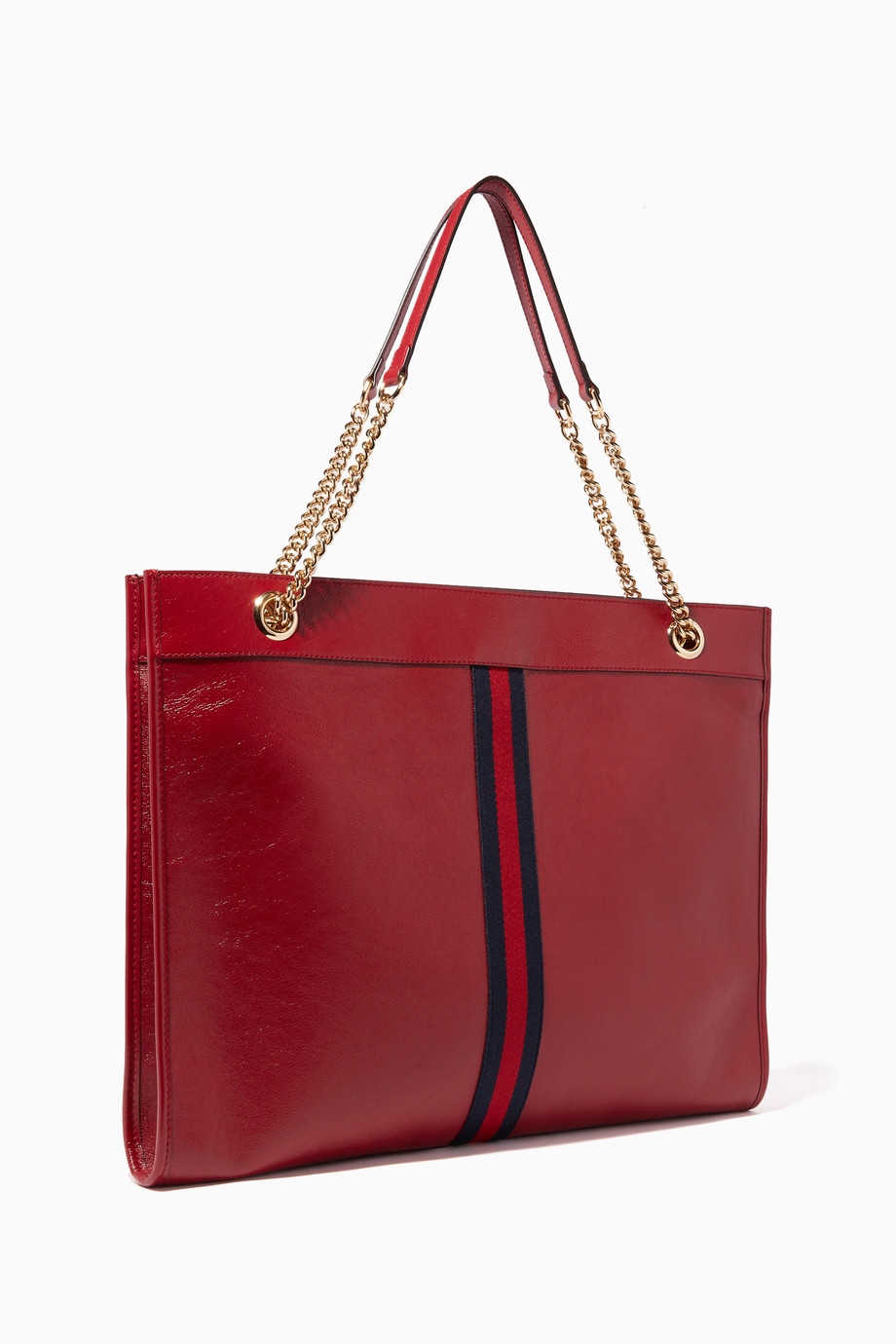 Shop Gucci Red Red Rajah Leather Shoulder Bag for Women