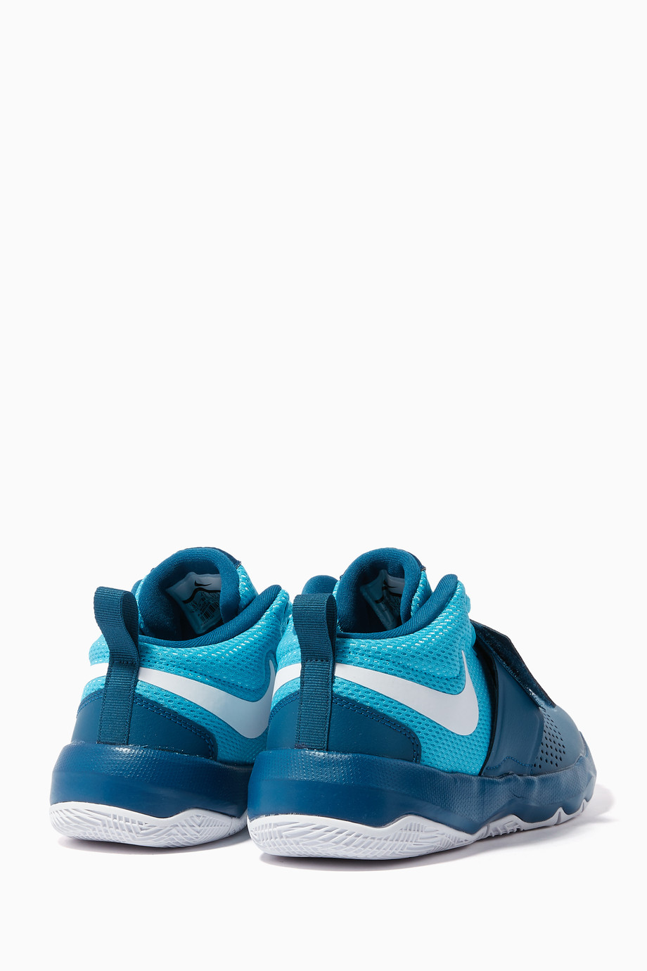 nike blue leather trainers
