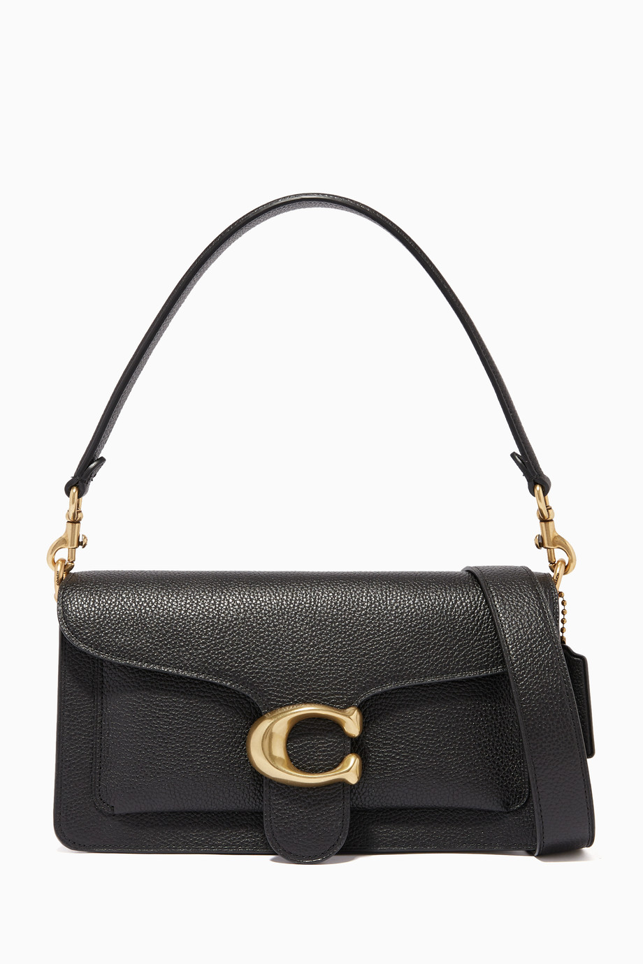 Shop Coach Black Tabby 26 Pebble Leather Shoulder Bag for Women | Ounass Kuwait