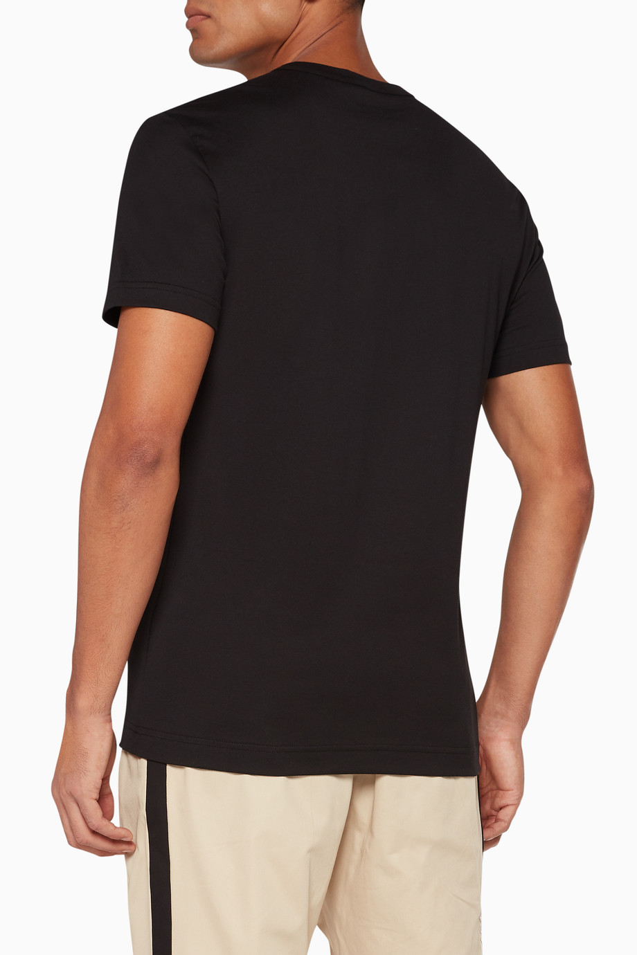 Shop Dolce & Gabbana Black Logo Embroidered T-Shirt for Men | Ounass UAE