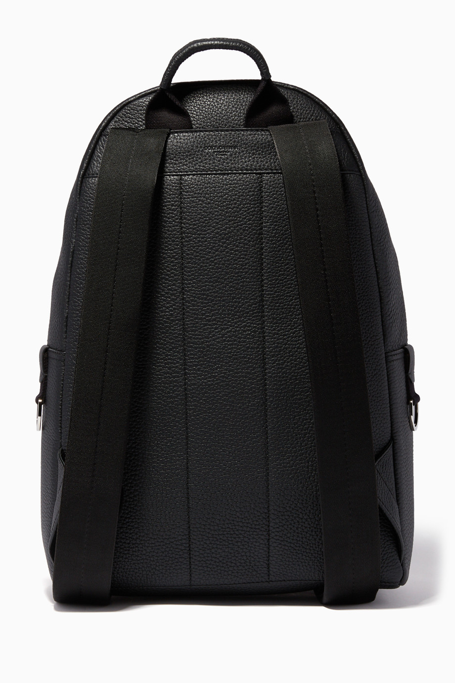 Shop Dolce & Gabbana Black DG Logo Patch Leather Backpack for Men ...