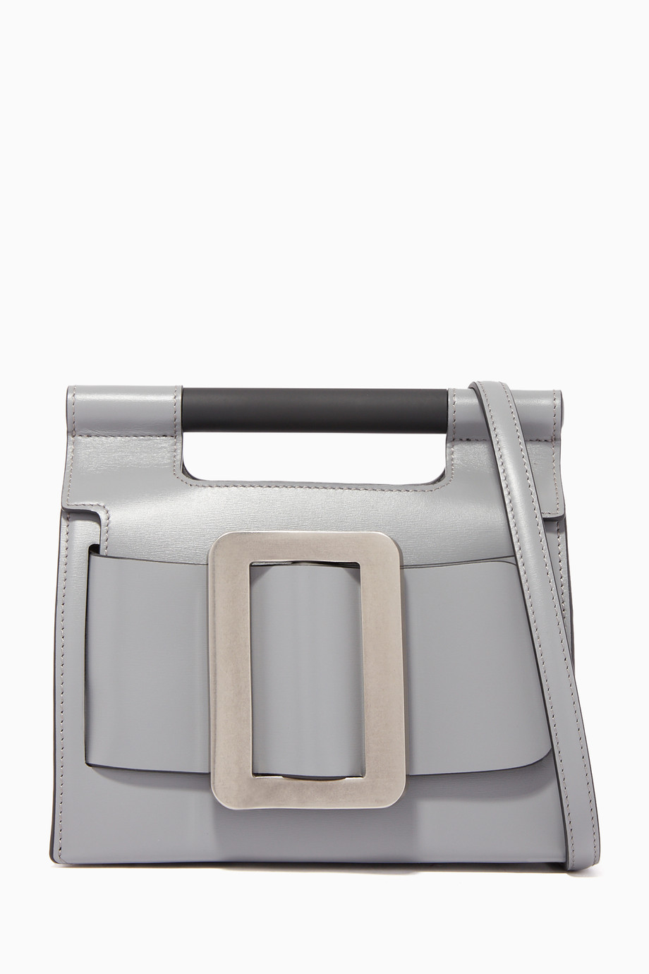 Shop Boyy Grey Romeo Buckle Leather Bag For Women Ounass
