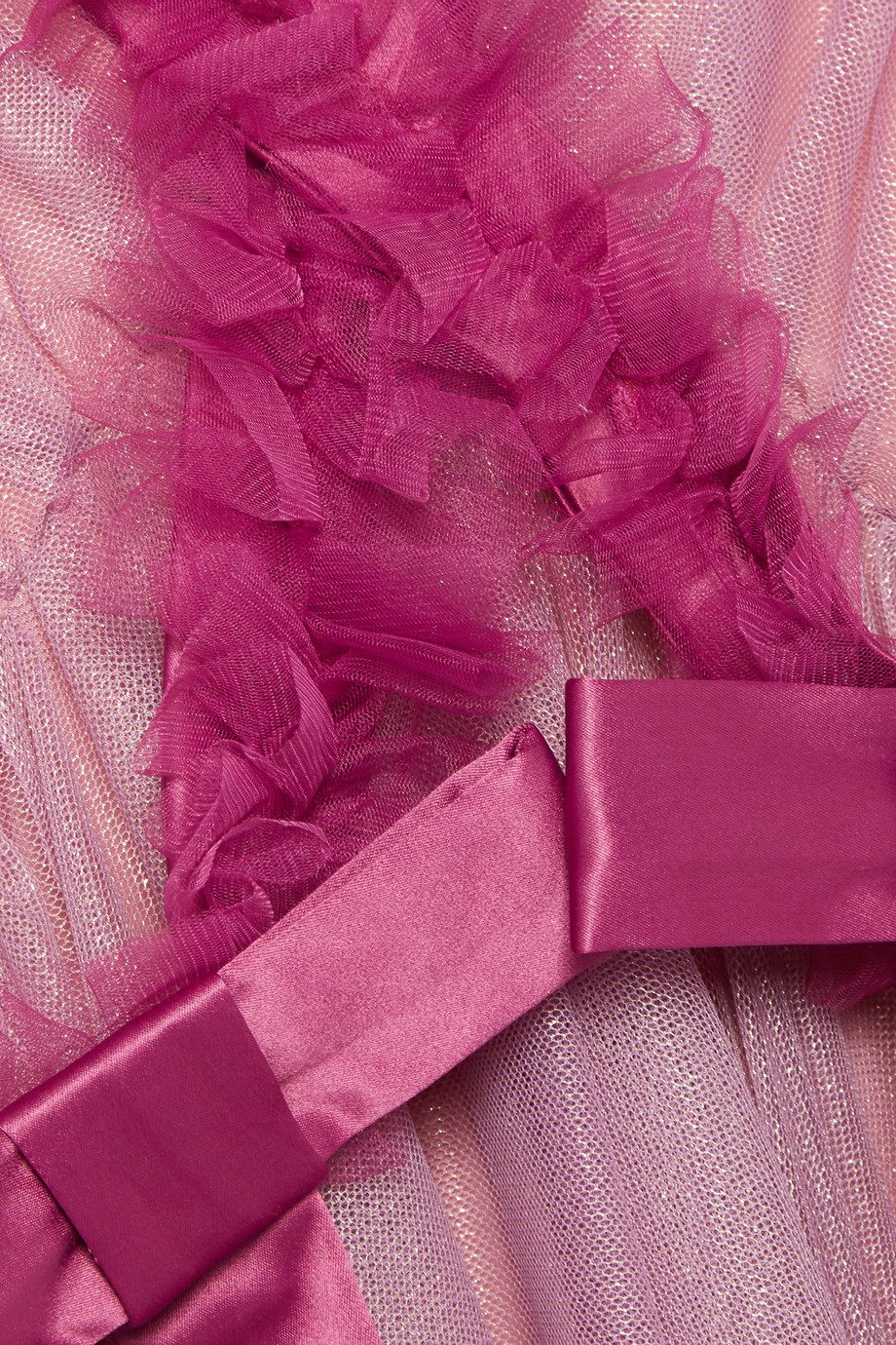 Sleeveless Pleated Satin Tulle Girl's Dress Plum