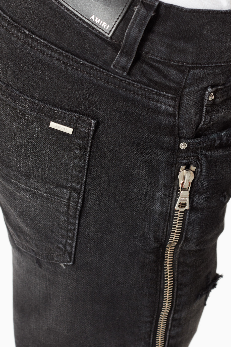 Shop Amiri Black MX2 Knee Patch Jeans for Men Ounass UAE