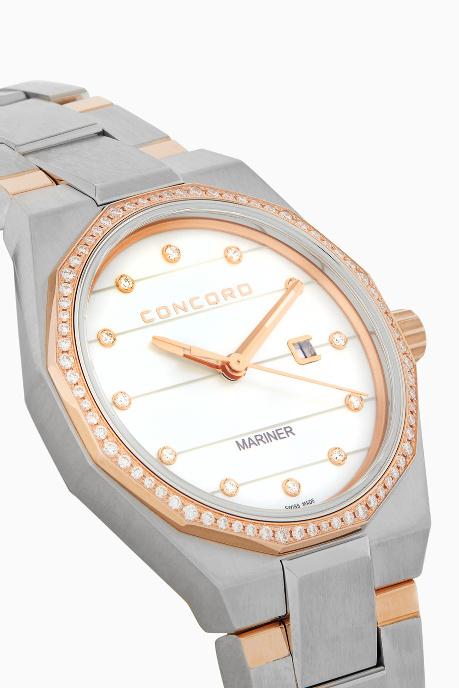 Shop Concord White Mariner Diamond Watch for Women | Ounass UAE