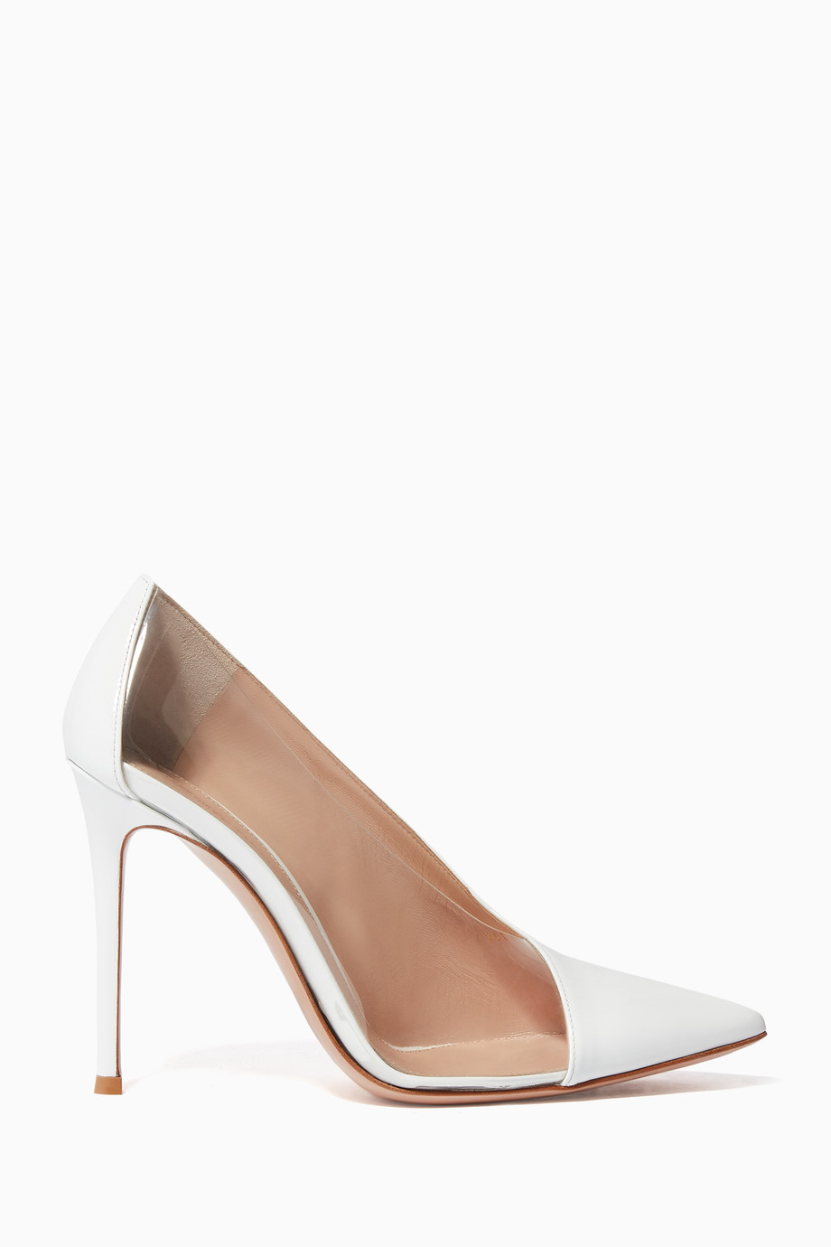 gianvito rossi plexi pumps white