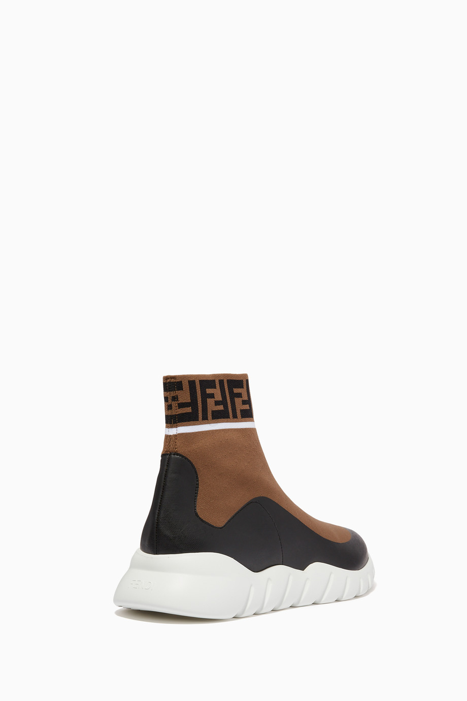 Shop Fendi Brown FF Tech Knit Sock Sneakers for Men | Ounass UAE