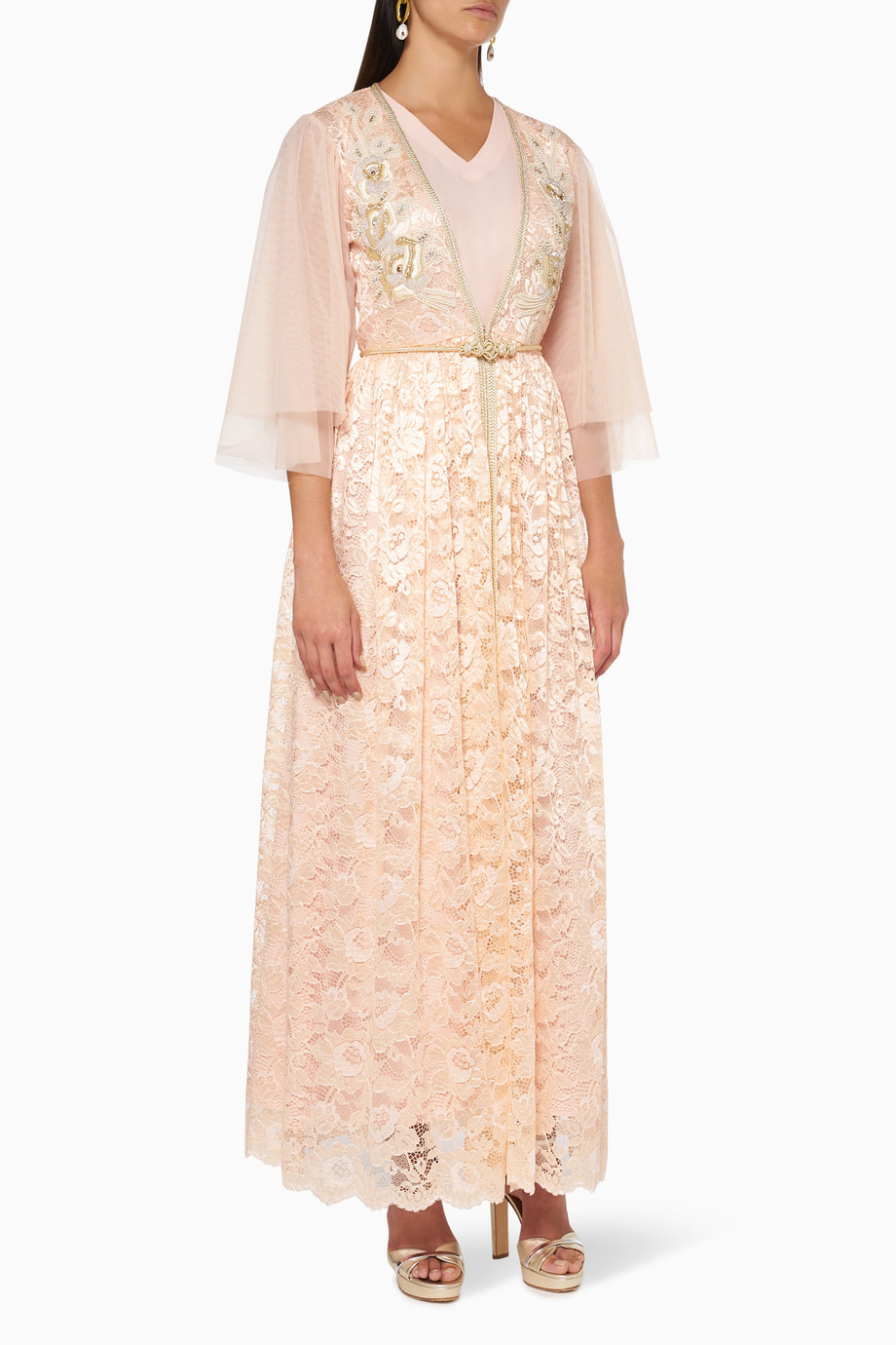 Shop Eleganza La Mode Pink Moroccan Kaftan, Set Of Two for Women