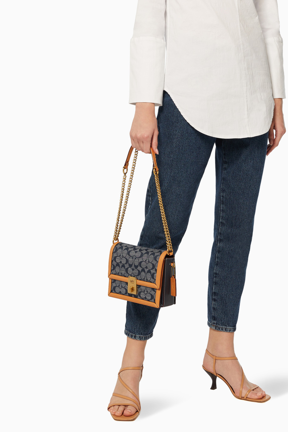 Coach Hutton Shoulder Bag White