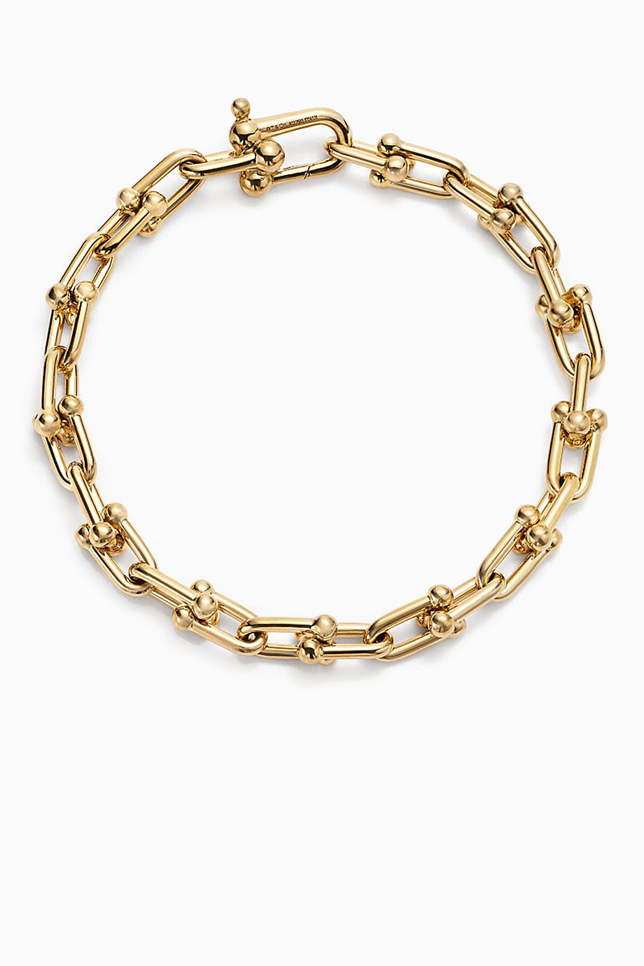 Shop Tiffany & Co. Gold Tiffany HardWear Medium Link Bracelet in 18kt ...
